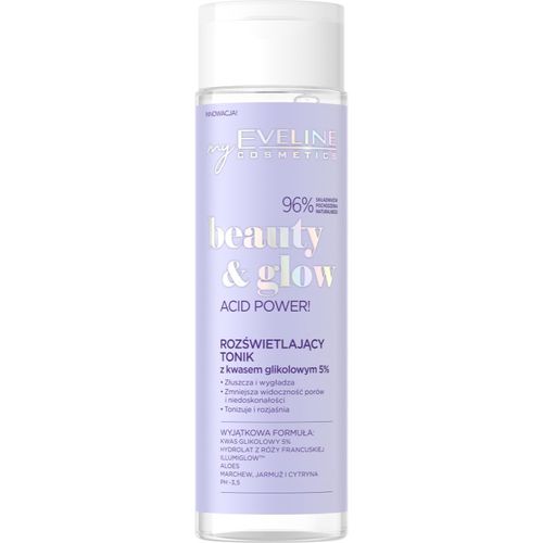 Beauty & Glow Acid Power! aufhellendes und feuchtigkeitsspendendes Gesichtswasser 200 ml - Eveline Cosmetics - Modalova