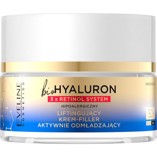 Bio Hyaluron 3x Retinol System crema de día y noche con efecto lifting 50+ 50 ml - Eveline Cosmetics - Modalova