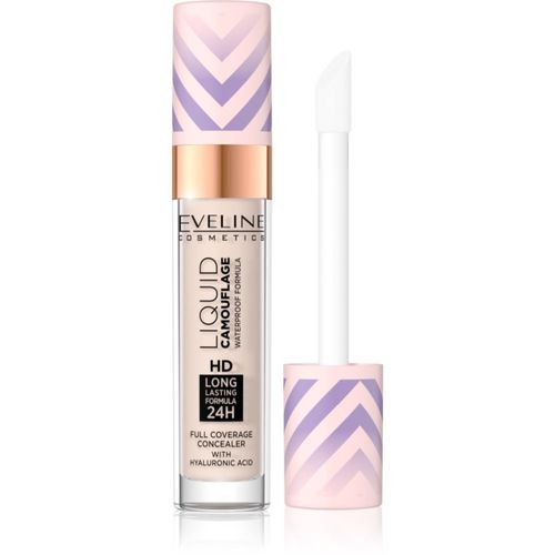 Liquid Camouflage corrector resistente al agua con ácido hialurónico tono 01 Light Porcelain 7.5 ml - Eveline Cosmetics - Modalova