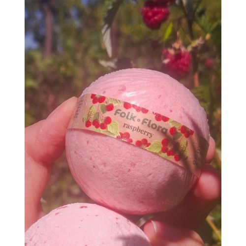 Raspberry bomba de baño 130 g - Folk & Flora - Modalova