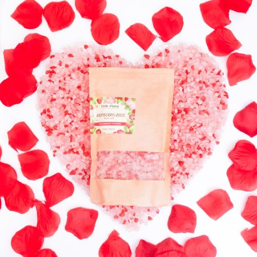 Raspberry & Rose sales de baño 500 g - Folk & Flora - Modalova