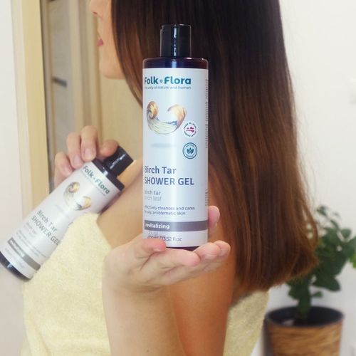 Birch Tar gel de ducha nutritivo 400 ml - Folk & Flora - Modalova