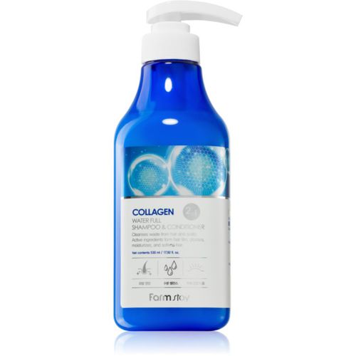 Collagen Water Full Shampoo und Conditioner 2 in 1 mit Kollagen 530 ml - Farmstay - Modalova