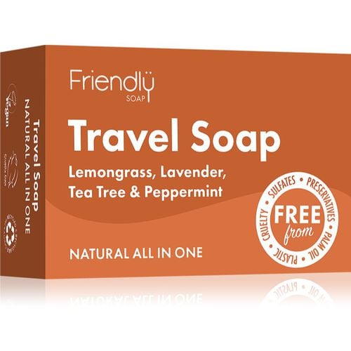 Travel Soap Hair & Body jabón natural para cuerpo y cabello 95 g - Friendly Soap - Modalova