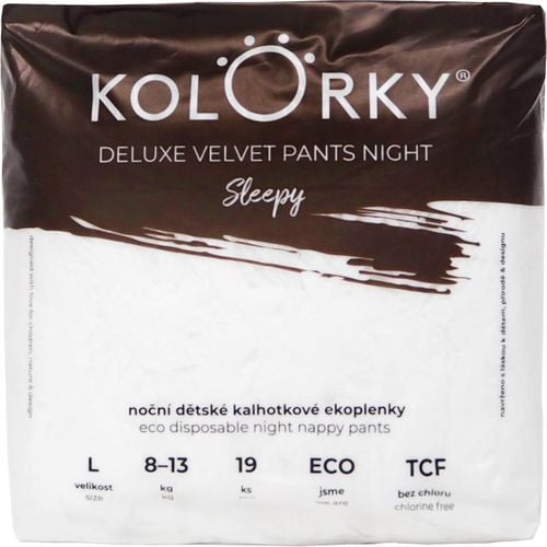 Deluxe Velvet Pants Night Sleepy Einweg-Windelhöschen für die Nacht L 8-13 kg 19 St - Kolorky - Modalova