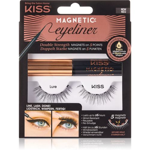 Magnetic Eyeliner & Eyelash Kit ciglia magnetiche 01 Lure 1 paio - KISS - Modalova