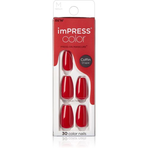 ImPRESS Color Medium uñas postizas Reddy or Not 30 ud - KISS - Modalova