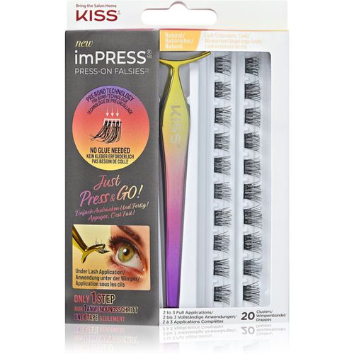 ImPRESS Press-on Falsies ciglia finte a ciuffi con nodo 01 Natural 20 pz - KISS - Modalova