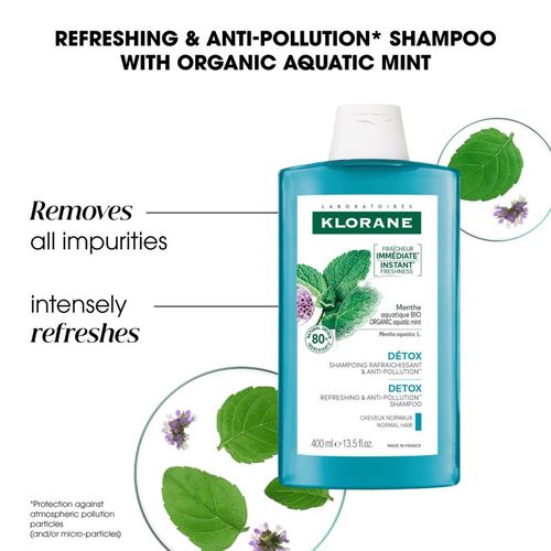 Organic Mint champú desintoxicante para cabello normal 200 ml - Klorane - Modalova