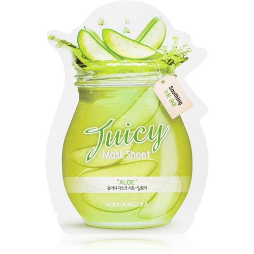 Juicy Mask Sheet Aloe mascarilla facial calmante en forma de hoja 20 ml - Holika Holika - Modalova