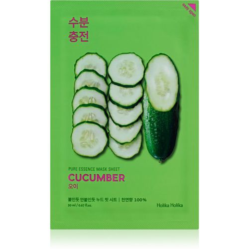 Pure Essence Cucumber mascarilla hoja con efecto calmante para pieles sensibles con tendencia a las rojeces 23 ml - Holika Holika - Modalova