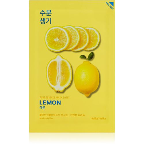 Pure Essence Lemon mascarilla hoja con efecto refrescante y suavizante con vitamina C 20 ml - Holika Holika - Modalova