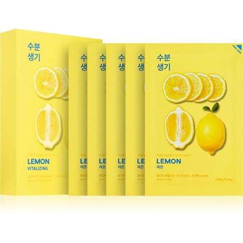 Pure Essence Lemon maschera in tessuto emolliente e rinfrescante con vitamina C 5x20 ml - Holika Holika - Modalova