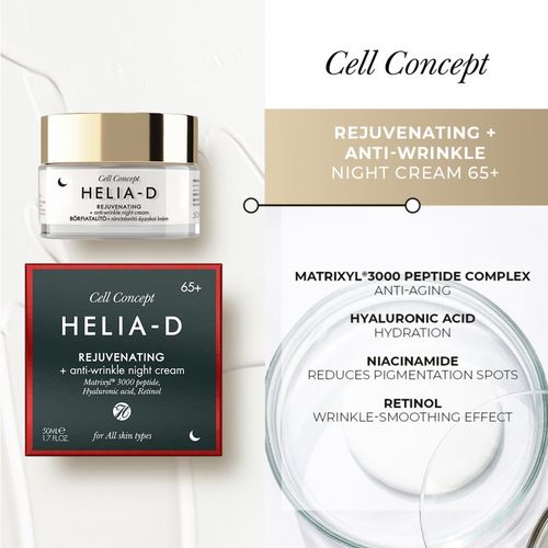 Cell Concept crema de noche rejuvenecedora 65+ 50 ml - Helia-D - Modalova