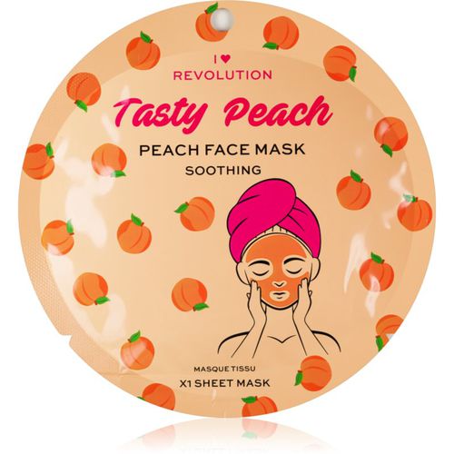 Tasty Peach mascarilla facial calmante en forma de hoja para pieles sensibles 1 ud - I Heart Revolution - Modalova