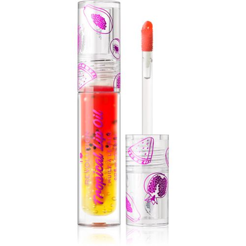 Tasty Tropical aceite con color para labios para aportar hidratación y brillo tono Papaya 3,8 ml - I Heart Revolution - Modalova