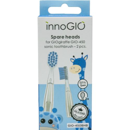 GIOGiraffe Spare Heads for Sonic Toothbrush Ersatzkopf für batteriebetriebene Schallzahnbürste für Kinder GIOGiraffe Sonic Toothbrush Blue 2 S - innoGIO - Modalova