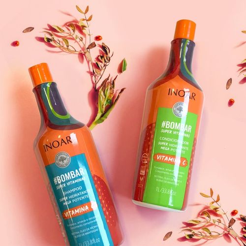 Bombar Super Line Super Vitaminas set para cabello con vitamina C 2x1000 ml - INOAR - Modalova