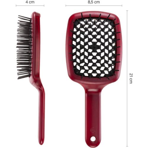 Curvy "M" Vented Brush cepillo llano protector de calor para el cabello 21 x 8,5 x 4 cm Green 1 ud - Janeke - Modalova