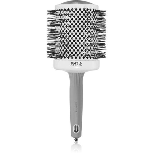 Expert Shine Wavy Bristles White&Grey hairbrush průměr 80 mm 1 pc - Olivia Garden - Modalova