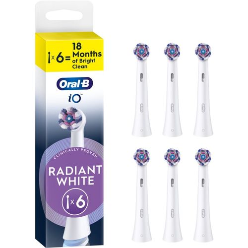 IO Radiant White recambio para cepillo de dientes con fibras blanqueadoras White 6 ud - Oral-B - Modalova
