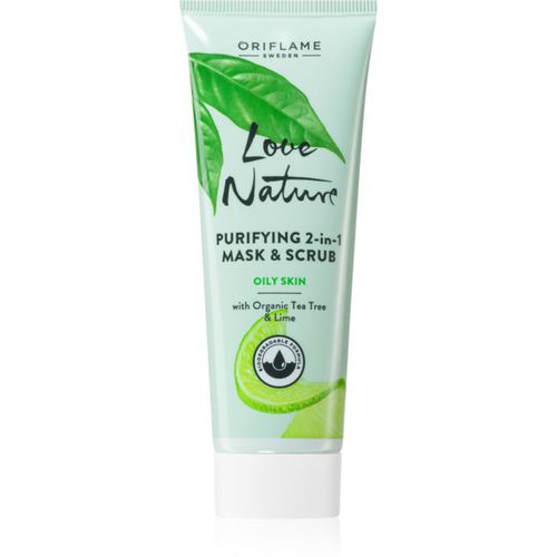 Love Nature Organic Tea Tree & Lime exfoliante y mascarilla limpiadora para pieles grasas 75 ml - Oriflame - Modalova