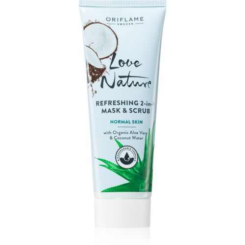 Love Nature Aloe Vera & Coconut Water exfoliante y mascarilla con efecto refrescante 75 ml - Oriflame - Modalova