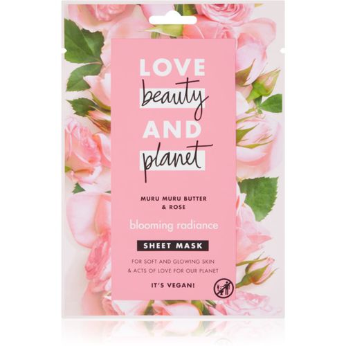 Blooming Radiance Muru Muru Butter & Rose mascarilla hoja para iluminar la piel 21 ml - Love Beauty & Planet - Modalova