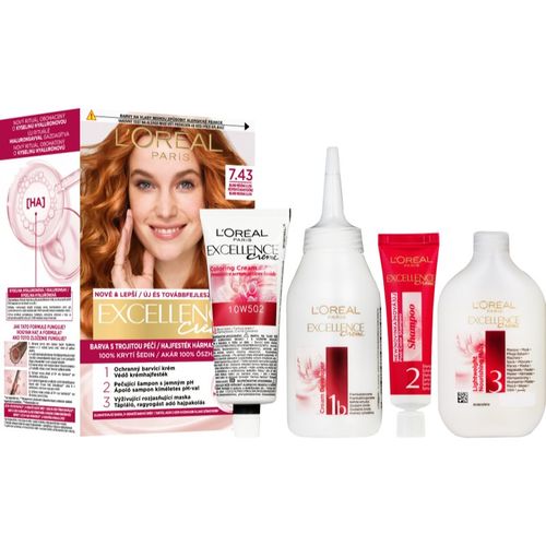 Excellence Creme tinte de pelo tono 7.43 Blonde Copper 1 ud - L’Oréal Paris - Modalova