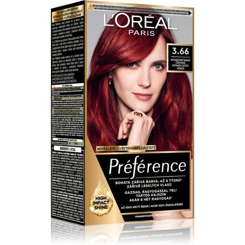 Préférence tinte de pelo tono 3.66 Intense Dark Red 1 ud - L’Oréal Paris - Modalova