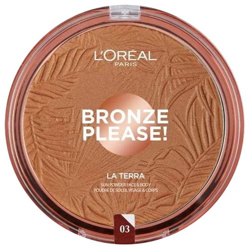 Wake Up & Glow La Terra Bronze Please! bronzer e cipria per contouring colore 03 Amalfi Medio 18 g - L’Oréal Paris - Modalova