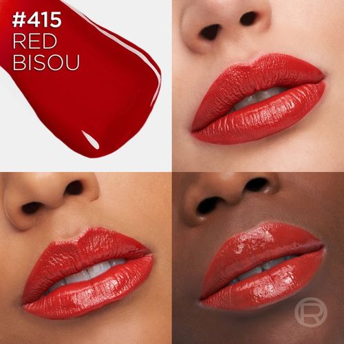 Infaillible Laque Resistance barra de labios líquida de larga duración aportando brillo e hidratación tono 415 Red Bisou 4.3 ml - L’Oréal Paris - Modalova