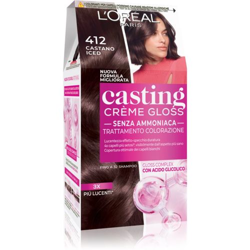 Casting Creme Gloss tinte de pelo tono 412 Castano Iced 1 ud - L’Oréal Paris - Modalova