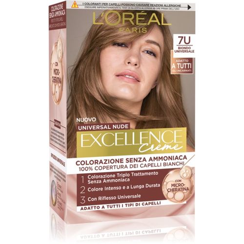 Excellence Universal Nudes tinte permanente para cabello tono 7U Biondo Universale 1 ud - L’Oréal Paris - Modalova