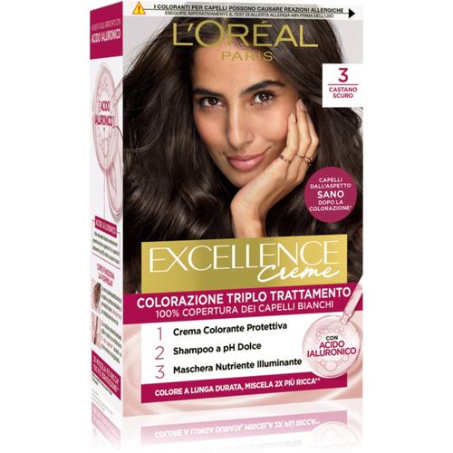 Excellence Creme tinte de pelo tono 3 Castano Scuro 1 ud - L’Oréal Paris - Modalova