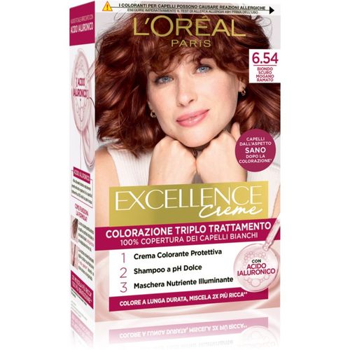 Excellence Creme tinte de pelo tono 6.54 Biondo Scuro Mogano Ramato 1 ud - L’Oréal Paris - Modalova