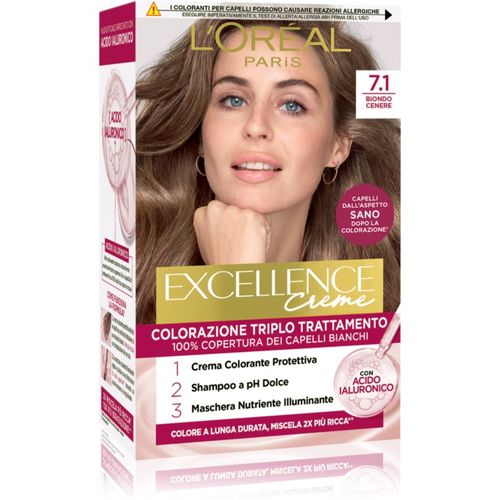 Excellence Creme tinte de pelo tono 7.1 Biondo Cenere 1 ud - L’Oréal Paris - Modalova