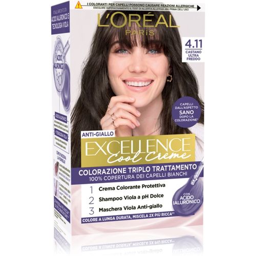 Excellence Cool Creme tinte de pelo tono 4.11 Ultra Ash Brown 1 ud - L’Oréal Paris - Modalova