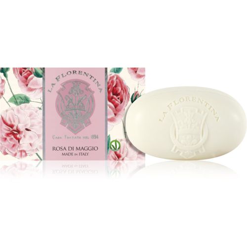 Rose of May Bath Soap jabón natural en barra para pieles secas 300 g - La Florentina - Modalova