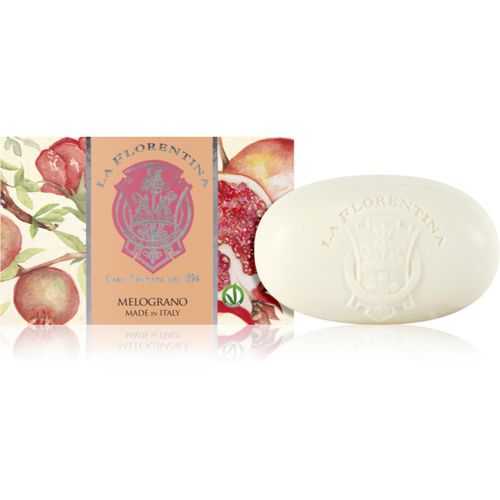 Pomegranate Bath Soap sapone solido naturale per pelli secche 300 g - La Florentina - Modalova