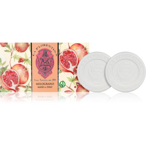 Pomegranate Sculpted Soap sapone solido naturale 2x115 g - La Florentina - Modalova