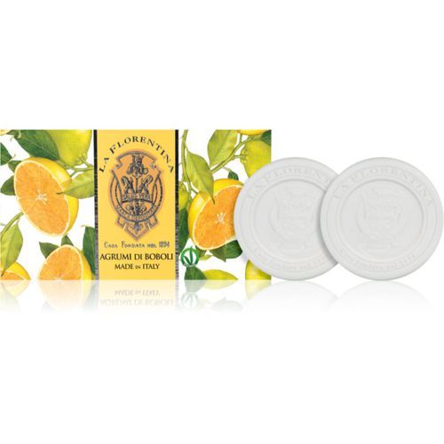 Boboli Citrus Sculpted Soap jabón natural en barra 2x115 g - La Florentina - Modalova