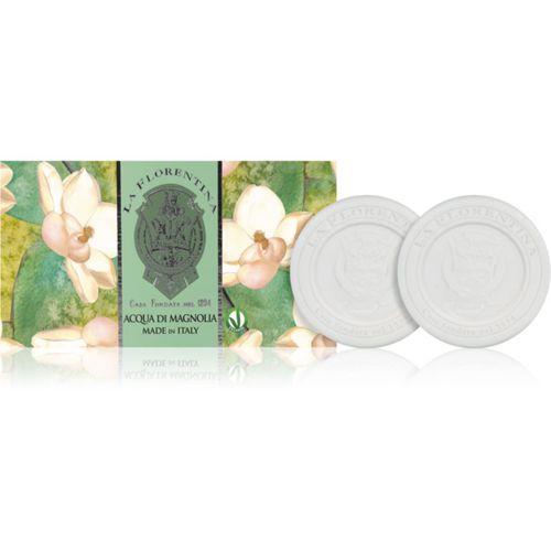 Fresh Magnolia Sculpted Soap jabón natural en barra magnolia 2x115 g - La Florentina - Modalova