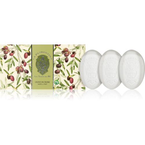 Olive Flowers Hand Soap juego de pastillas de jabón con aceite de oliva 3x150 g - La Florentina - Modalova