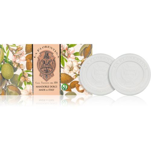 Sweet Almonds Sculpted Soap sapone solido naturale con olio di mandorle 2x115 g - La Florentina - Modalova