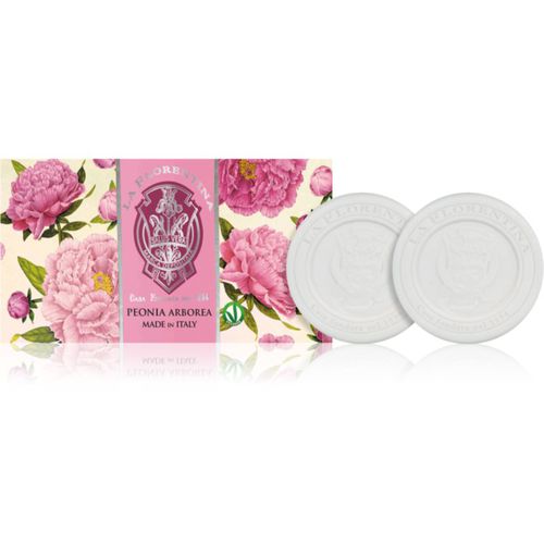 Arboreal Peony Sculpted Soap Set sapone solido naturale peonia 2x115 g - La Florentina - Modalova