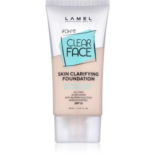 OhMy Clear Face base de cobertura total para pieles problemáticas y grasas tono 401 40 ml - LAMEL - Modalova