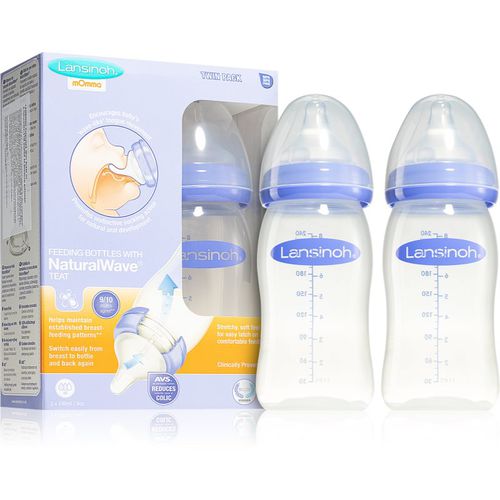 NaturalWave Babyflasche Medium 2x240 ml - Lansinoh - Modalova