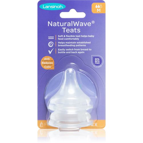 NaturalWave tetina de biberón Medium 2 ud - Lansinoh - Modalova