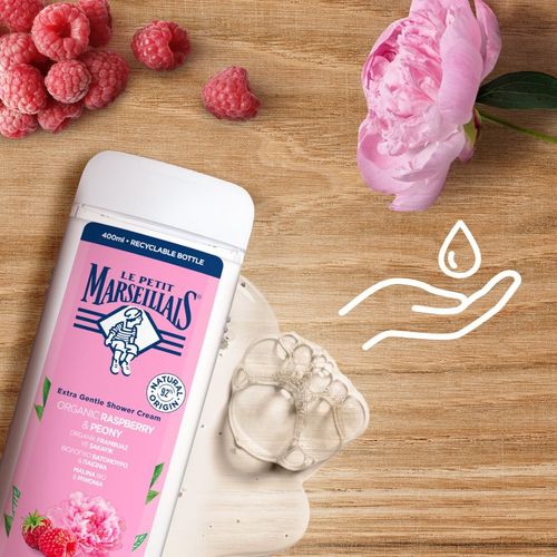 Raspberry BIO & Peony gel de ducha en crema 400 ml - Le Petit Marseillais - Modalova